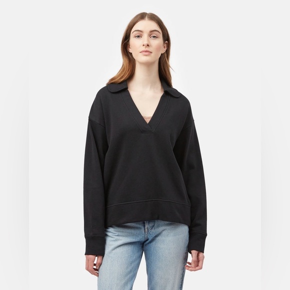 tentree Tops - 10Tree Women’s Treefleece Grove Sweatshirt in Meteorite Black, Size XS, Tentree